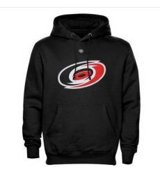 Men Carolina Hurricanes Old Time Hockey Big Logo with Crest Pullover Hoodie Black