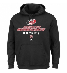 NHL Mens Majestic Carolina Hurricanes Critical Victory Pullover Hoodie Sweatshirt Black