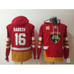 Men's Florida Panthers 16 Aleksander Barkov Red Stitched Hoody