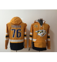 Men Nashville Predators 76 PK Subban Stitched Hoodie