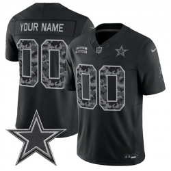 Men Dallas Cowboys Active Player Custom Black F U S E  2026 Salute to Service Limited Stitched Football Jersey