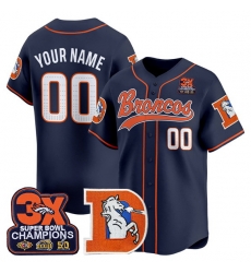 Men Denver Broncos Active Player Custom Navy 3X Super Bowl champions Patch Throwback Vapor Stitched Baseball Jersey Men Denver Broncos Active Player Custom Navy 3X Super Bowl champions Patch Throwback Vapor Stitched Baseball Jersey
