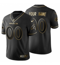 Men Women Youth Toddler Denver Broncos Custom Men Nike Black Golden Limited NFL 100 Jersey