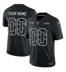 Men New York Jets Active Player Custom Black F U S E 2026 Salute to Service Limited Stitched Football Jersey Men New York Jets Active Player Custom Black F U S E 2026 Salute to Service Limited Stitched Football Jersey