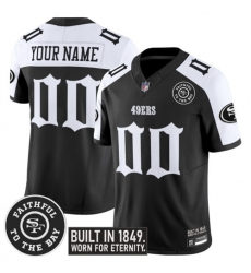 Men San Francisco 49ers Active Player Custom Black Alternate F U S E   Fog City Gothic Edition  Vapor Limited Stitched Football Jersey