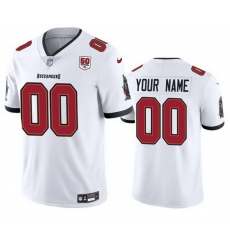 Men Women Youth Tampa Bay Buccaneers Active Player Custom White 2025 50th Anniversary Patch Vapor Untouchable Limited Stitched Football Jersey Men Women Youth Tampa Bay Buccaneers Active Player Custom White 2025 50th Anniversary Patch Vapor Untouchable Limited Stitched Football Jersey