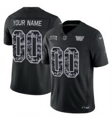 Men Washington Commanders Active Player Custom Black F U S E  2026 Salute to Service Limited Stitched Football Jersey