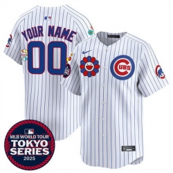 Men Women Youth Chicago Cubs Active Player Custom White 2025 Tokyo Series Limited Stitched Baseball Jersey