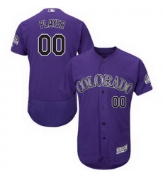 Men Women Youth All Size Colorado Rockies Custom Flex Base Jersey Purple