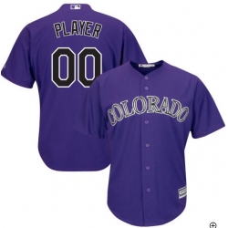 Men Women Youth All Size Colorado Rockies Purple Customized Cool Base Jersey