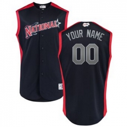 Men Women Youth Toddler All Size National League Majestic Navy Red 2019 MLB All tar Game Workout Custom Jersey