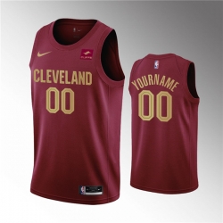 Men Women Youth Cleveland Cavaliers Active Player Customized Wine Icon Edition Stitched Basketball Jersey