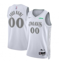 Men Dallas Mavericks Active Player Custom White 2024 25 City Edition Stitched Basketball Jersey