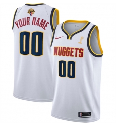 Men Denver Nuggets Active Player Custom White 2023 Finals Champions Association Edition Stitched Basketball Jersey