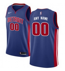 Men Women Youth Toddler All Size Detroit Pistons Nike Blue Swingman Custom Icon Edition Jersey Icon Edition