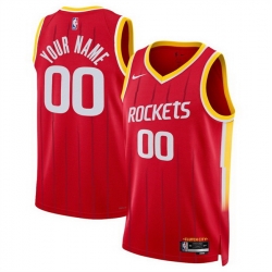 Men Houston Rockets Actiive Player Custom Red 2026 27 Icon Edition Stitched Basketball Jersey