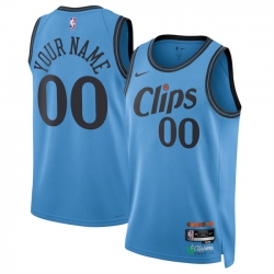 Men Los Angeles Clippers Active Player Custom Light Blue 2024 25 CityEdition Stitched Jersey