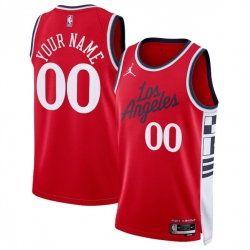 Men Los Angeles Clippers Active Player Custom Red 2024 25 Statement Edition Stitched Jersey