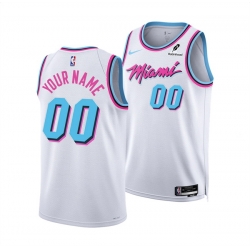 Men Miami Heat Active Player Custom White 2024 25 City Edition Stitched Basketball Jersey