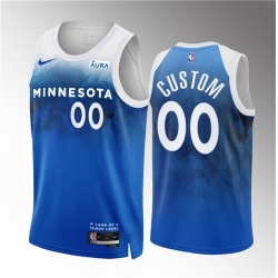 Men Women youth Minnesota Timberwolves Active Player Custom Blue 2023 24 City Edition Stitched Jersey