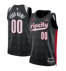 Men Portland Trail Blazers Active Player Custom Black 2024 25 City Edition Edition Stitched Basketball Jersey