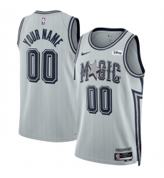 Men Orlando Magic Active Player Custom Silver 2024 25 City Edition Stitched Basketball Jersey