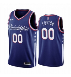 Men Women Youth Toddler All Size Philadelphia 76ers Custom Navy 2019 20 City Edition Swingman NBA Jersey