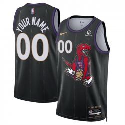 Men Toronto Raptors Active Player Custom Black 2024 25 City Edition Stitched Basketball Jersey