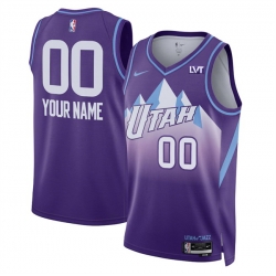 Men Utah Jazz Active Player Custom Purple 2024 25 City Edition Stitched Basketball Jersey