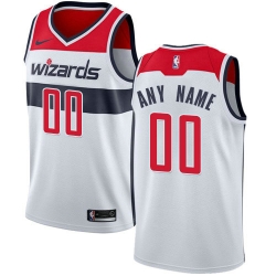 Men Women Youth Toddler Nike Washington Wizards Customized Swingman White Home NBA Association Edition Jersey