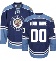 Men Women Youth Toddler Navy Blue Jersey - Customized Reebok Florida Panthers Third  II