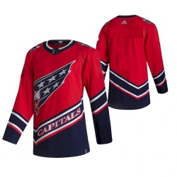 Custom Men Women youth Washington Capitals Team 2021 Reverse Retro Red Jersey 