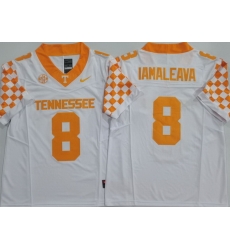Men Tennessee Volunteers #8 Nico Iamaleava White Stitched NCAA Jersey Men Tennessee Volunteers #8 Nico Iamaleava White Stitched NCAA Jersey