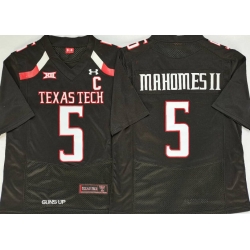 Men Texas Tech Black Patrick Mahomes #5 Football Stitched Team Jersey