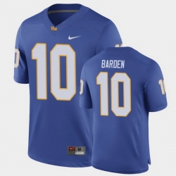 Men Pitt Panthers Jaylon Barden Game Royal Football Jersey