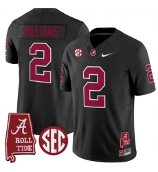 Men Nike Ryan Williams Black #2 Alabama Jersey