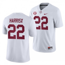 NCAA Football Alabama Crimson Tide Najee Harris White 2019 Away Game Jersey