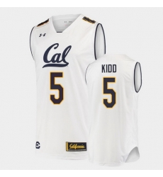 Men Jason Kidd College Basketball White Jersey