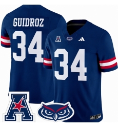 NCAA #34 Guidroz Blue Jersey NCAA #34 Guidroz Blue Jersey