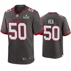 Men Vita Vea Buccaneers Pewter Super Bowl Lv Game Jersey