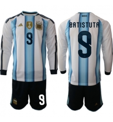 Argentina 2026 FIFA World Cup Soccer Jersey White LONG #9 BATISTUTR Argentina 2026 FIFA World Cup Soccer Jersey White LONG #9 BATISTUTR