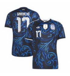 Men 17Alejandro Garnacho Argentina National Team adidas 2026 Away Replica Jersey Black 2