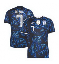 Men 7Rodrigo De Paul Argentina National Team adidas 2026 Away Replica Jersey Black 2 Men 7Rodrigo De Paul Argentina National Team adidas 2026 Away Replica Jersey Black 2
