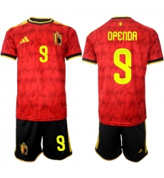 Belgium 2026 FIFA World Cup Soccer Jersey Red #9 OPENDA Belgium 2026 FIFA World Cup Soccer Jersey Red #9 OPENDA