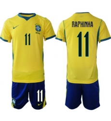 Men Brazil 2026 FIFA World Cup Yellow Home Soccer Jersey RAPHINHA #11