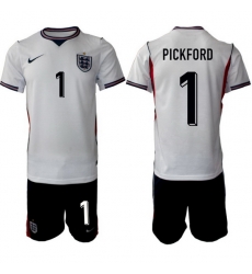 England FIFA World Cup 2026 White Soccer Jersey Jordan Pickford #1