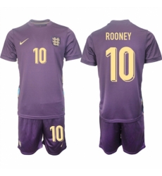 Men England 10 Wayne Rooney 2024 25 Purple Away Soccer Jersey Suit Men England 10 Wayne Rooney 2024 25 Purple Away Soccer Jersey Suit