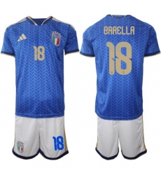 Italy Home Blue Soccer Jersey 0018 Italy Home Blue Soccer Jersey 0018
