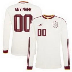 Men 00 Spain Custom World Cup 2026 Away Replica Jersey   2
