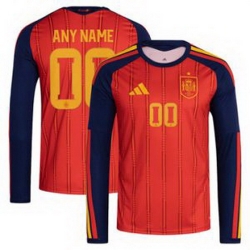 Men 00 Spain Custom World Cup 2026 Away Replica Jersey   5